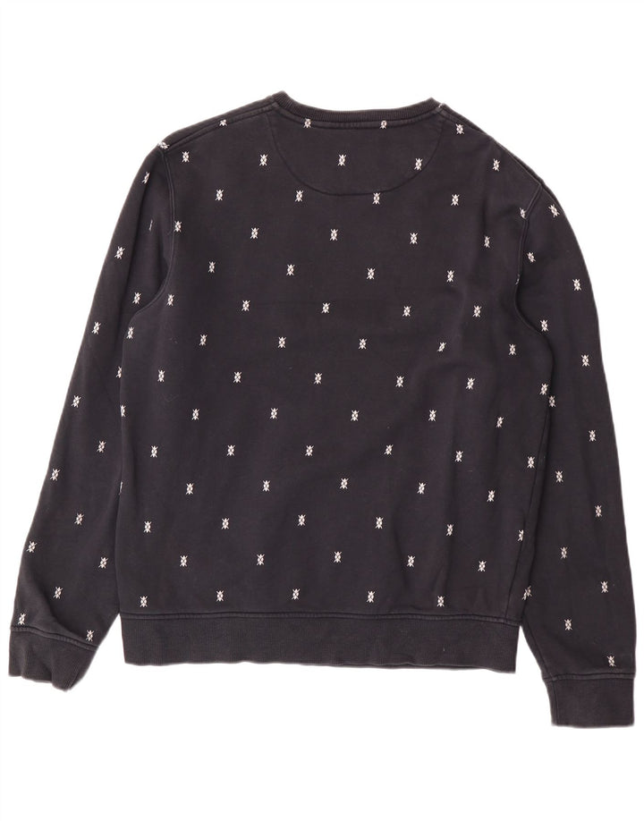 Lyle & Scott Sudadera tipo jersey para hombre, talla grande, azul marino con lunares