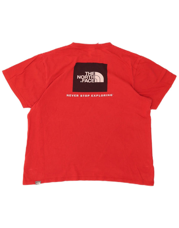 The North Face Camiseta gráfica para hombre Top grande de algodón rojo