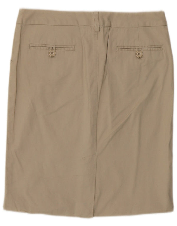 Benetton Falda Recta De Talle Bajo IT 40 Small W30 Beige