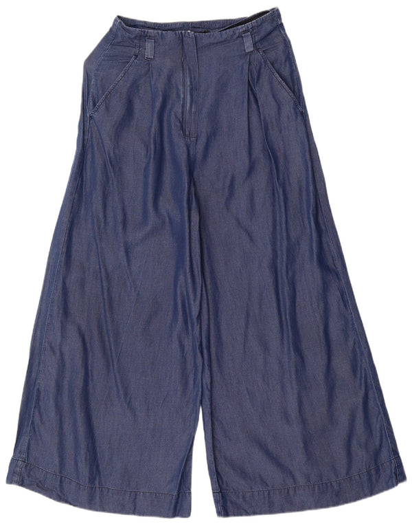 Marella Pantalones chinos EMME de cintura alta para mujer UK 8 Small W26 L25 Azul