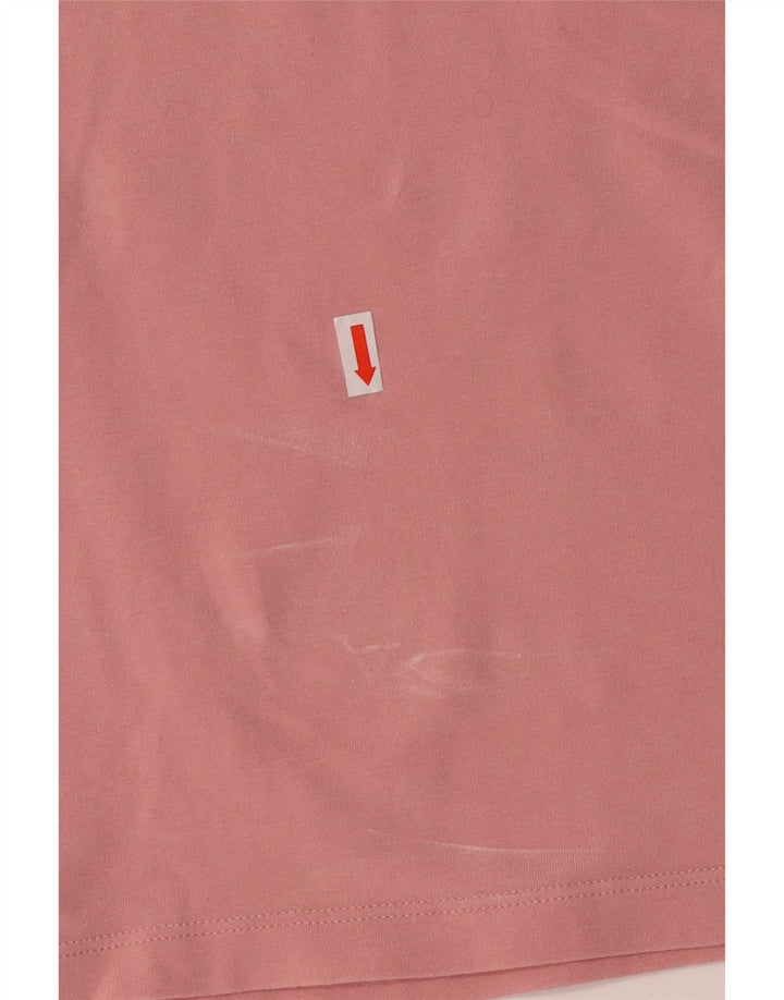 ADIDAS Camiseta gráfica para mujer Top UK 14 Algodón rosa medio