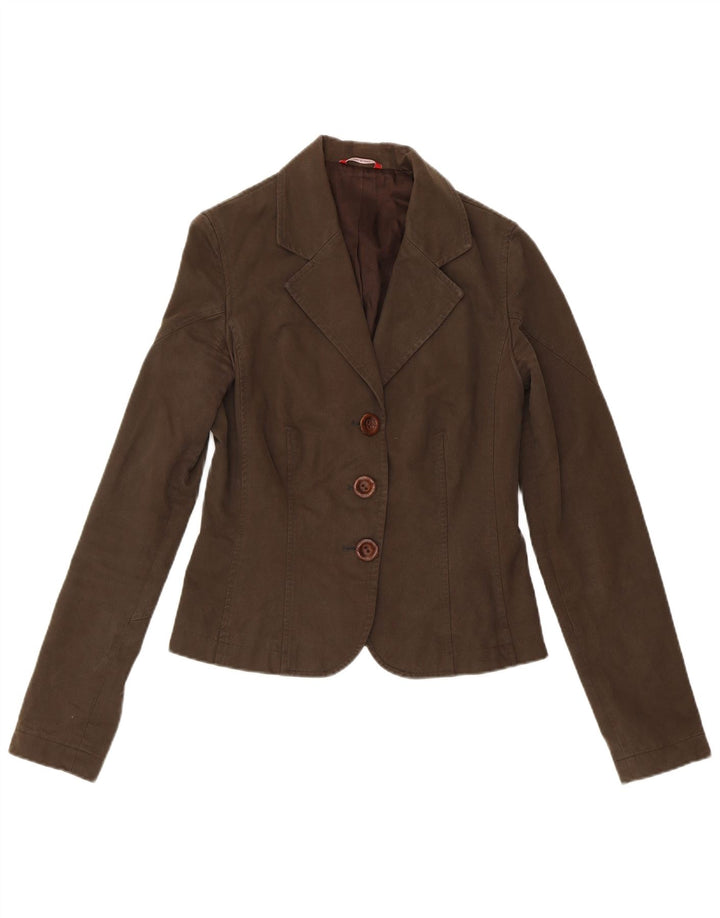 Chaqueta tipo blazer de 3 botones para mujer Liu Jo IT 44 Algodón marrón medio