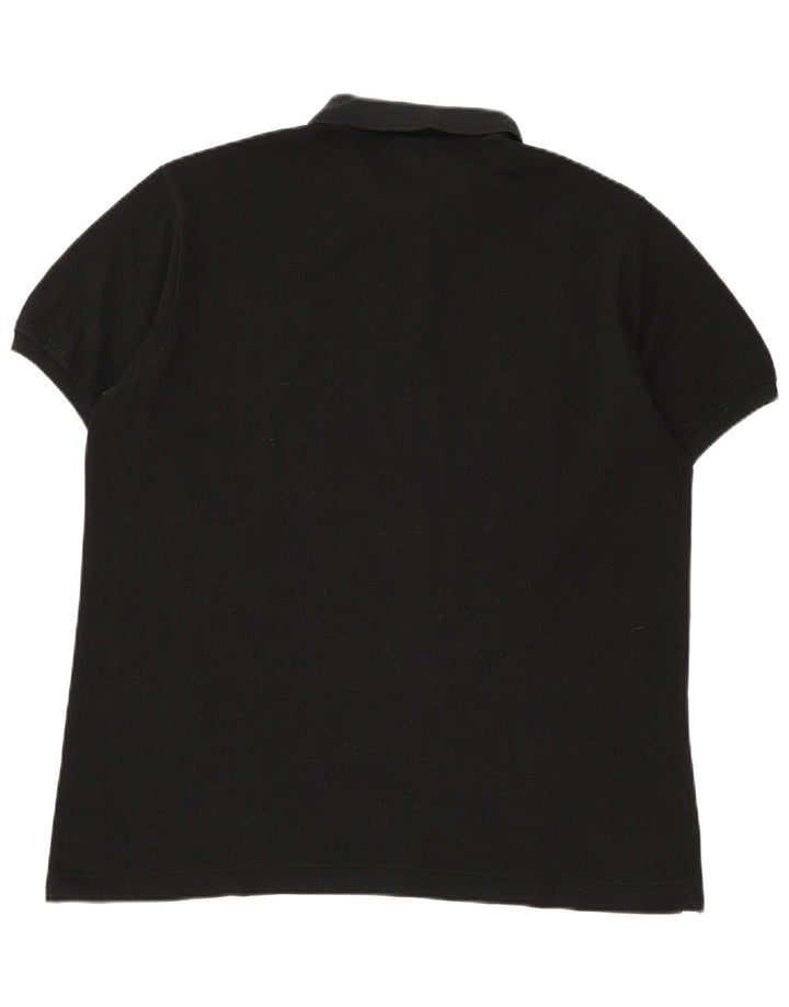 LACOSTE Polo para hombre Talla 6 XL Algodón negro