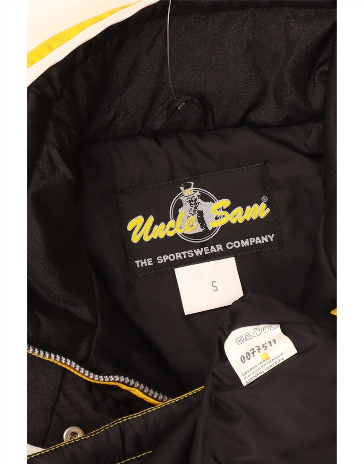 Tío Sam Chaqueta acolchada extragrande para mujer UK 10 Small Yellow Colourblock