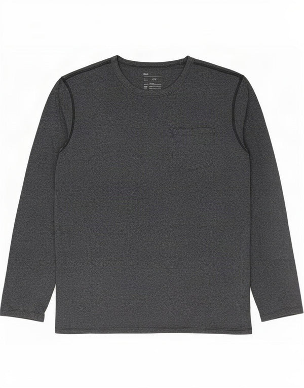 Gap Hombre Top Manga Larga Algodón Moteado Gris Pequeño