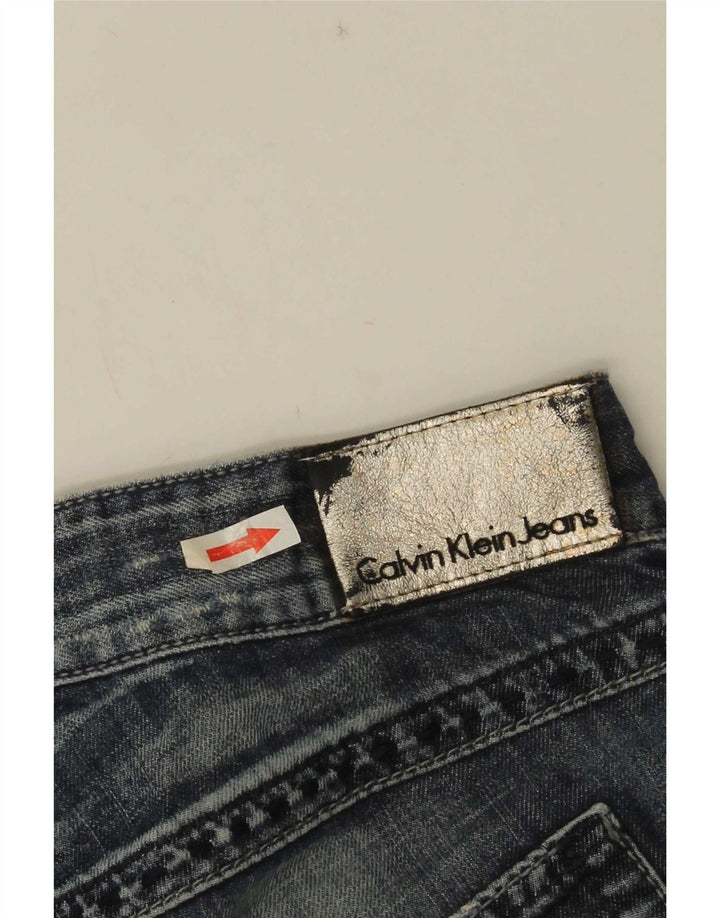 Shorts De Mezclilla Calvin Klein Mujer W30 Algodón Azul Medio