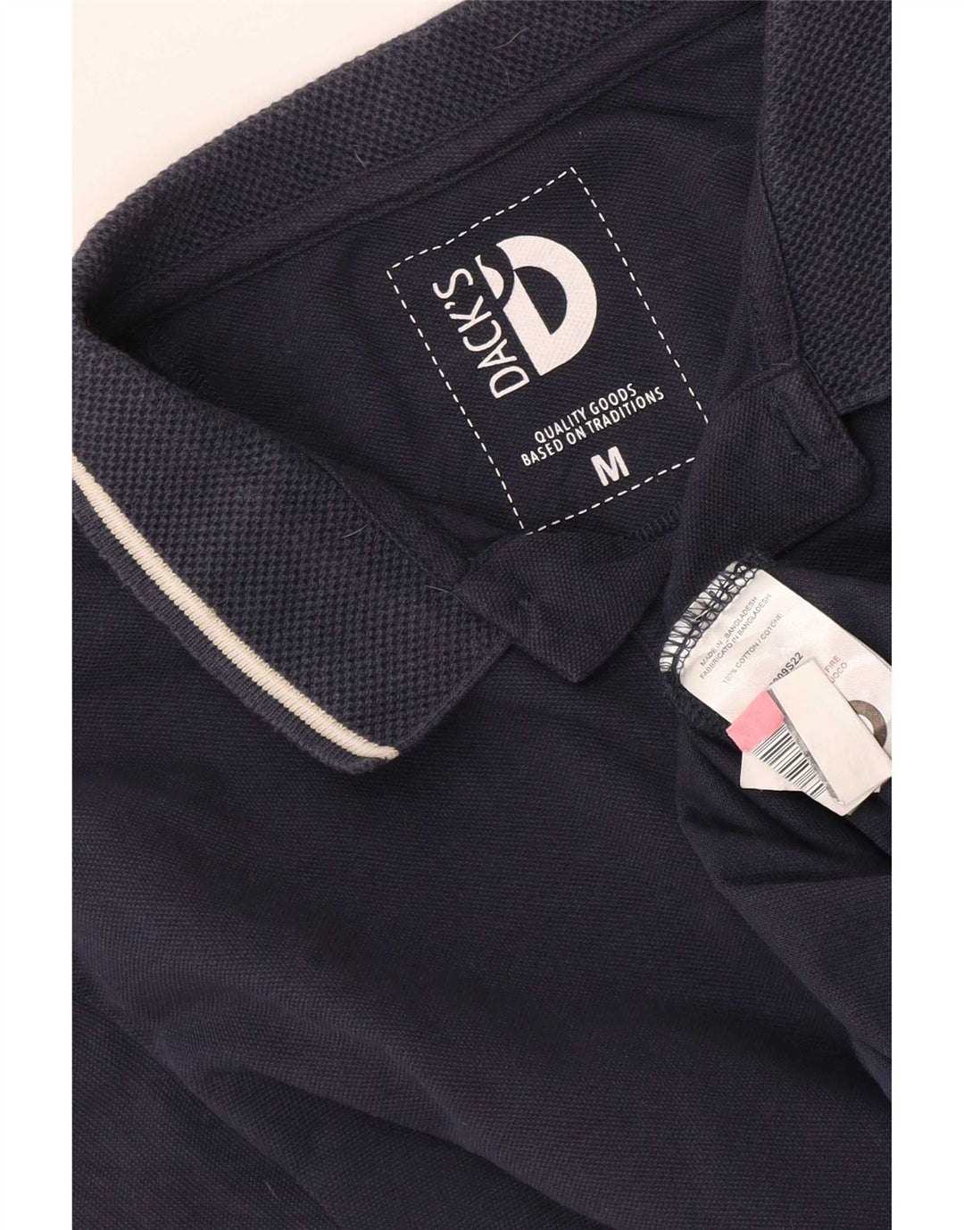 Dack's Polo para hombre de algodón azul marino mediano
