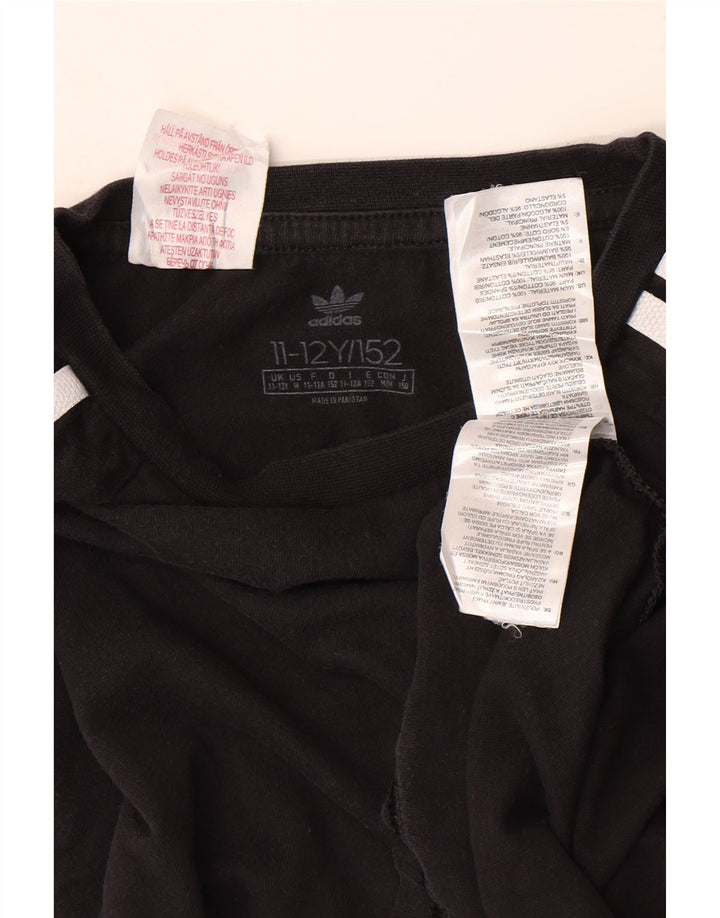 Adidas Camiseta Niño Manga Larga 11-12 Años Negro Algodón