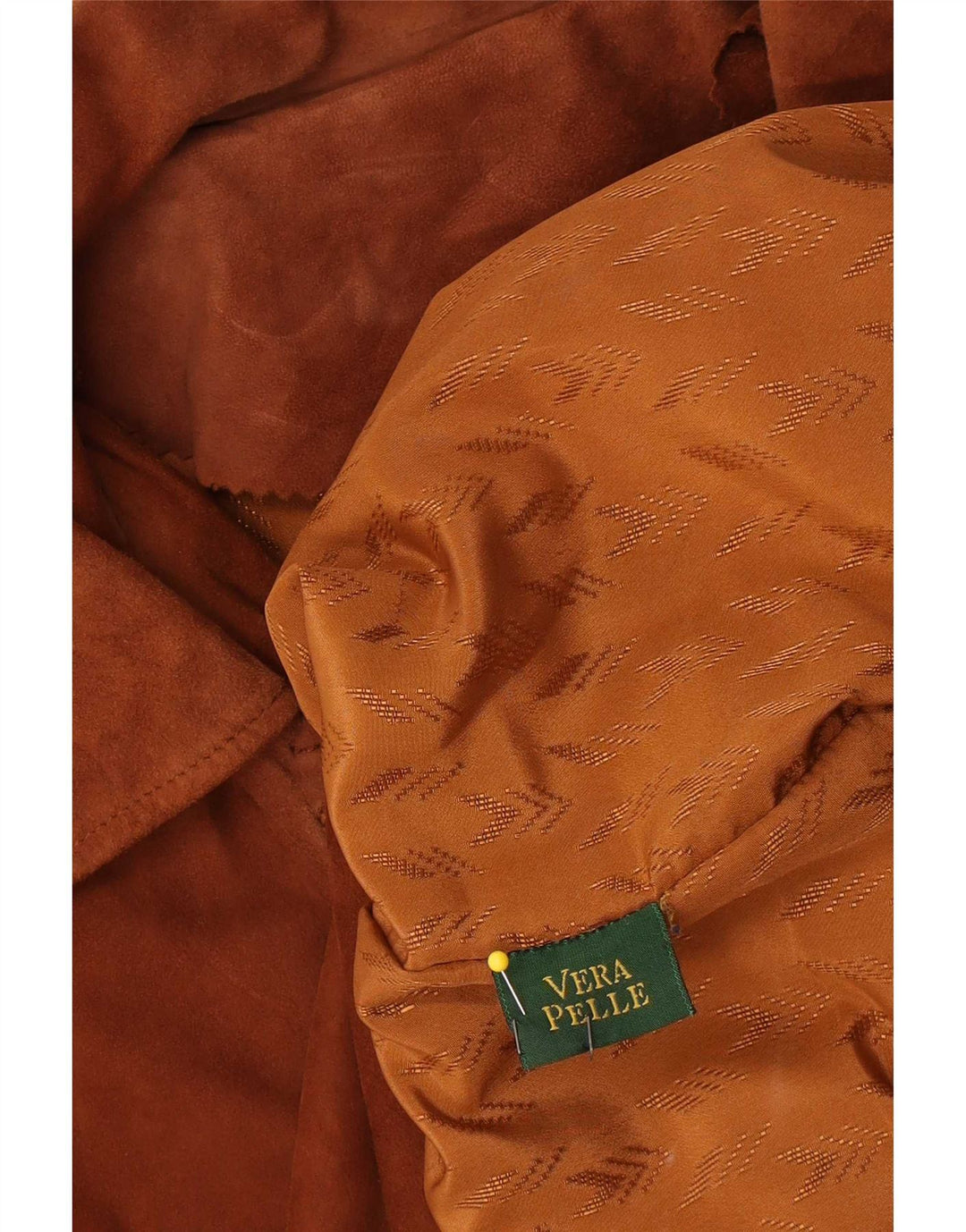 Vintage mujer ante chaqueta Reino Unido 18 XL cuero marrón