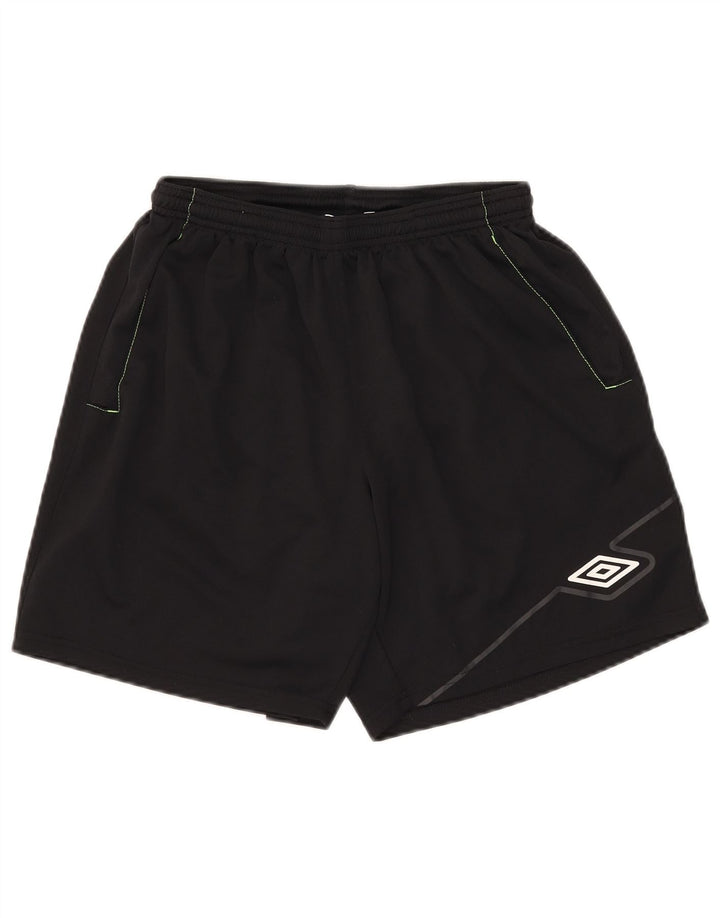 Pantalones cortos deportivos Umbro para hombre, talla grande, negro