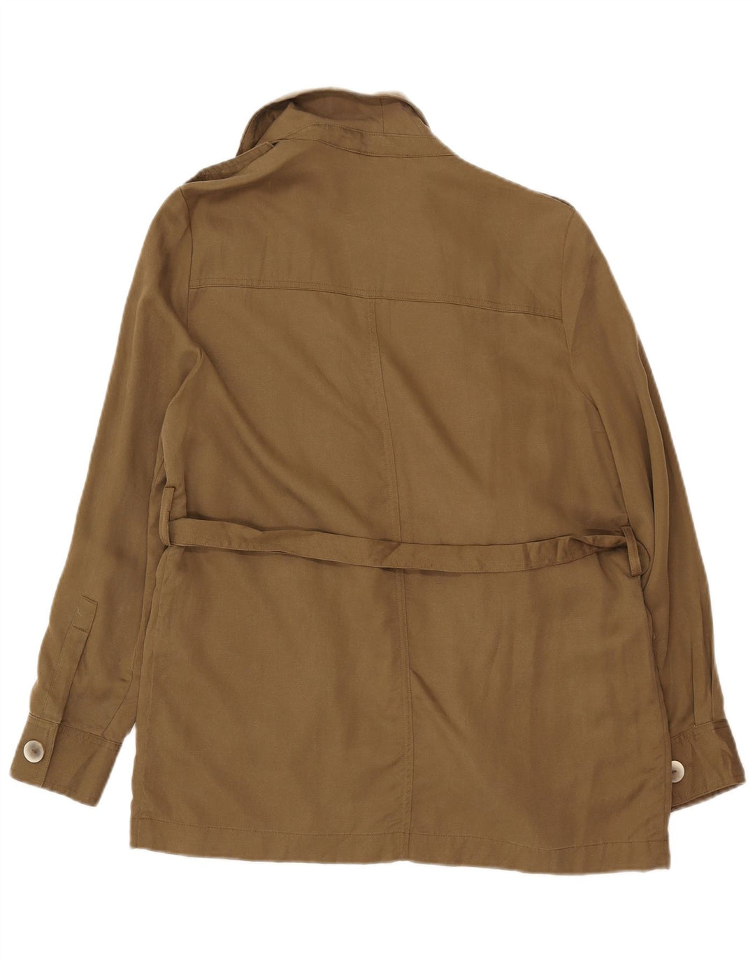 MANGO Chaqueta militar para mujer UK 40 Large Khaki Lyocell