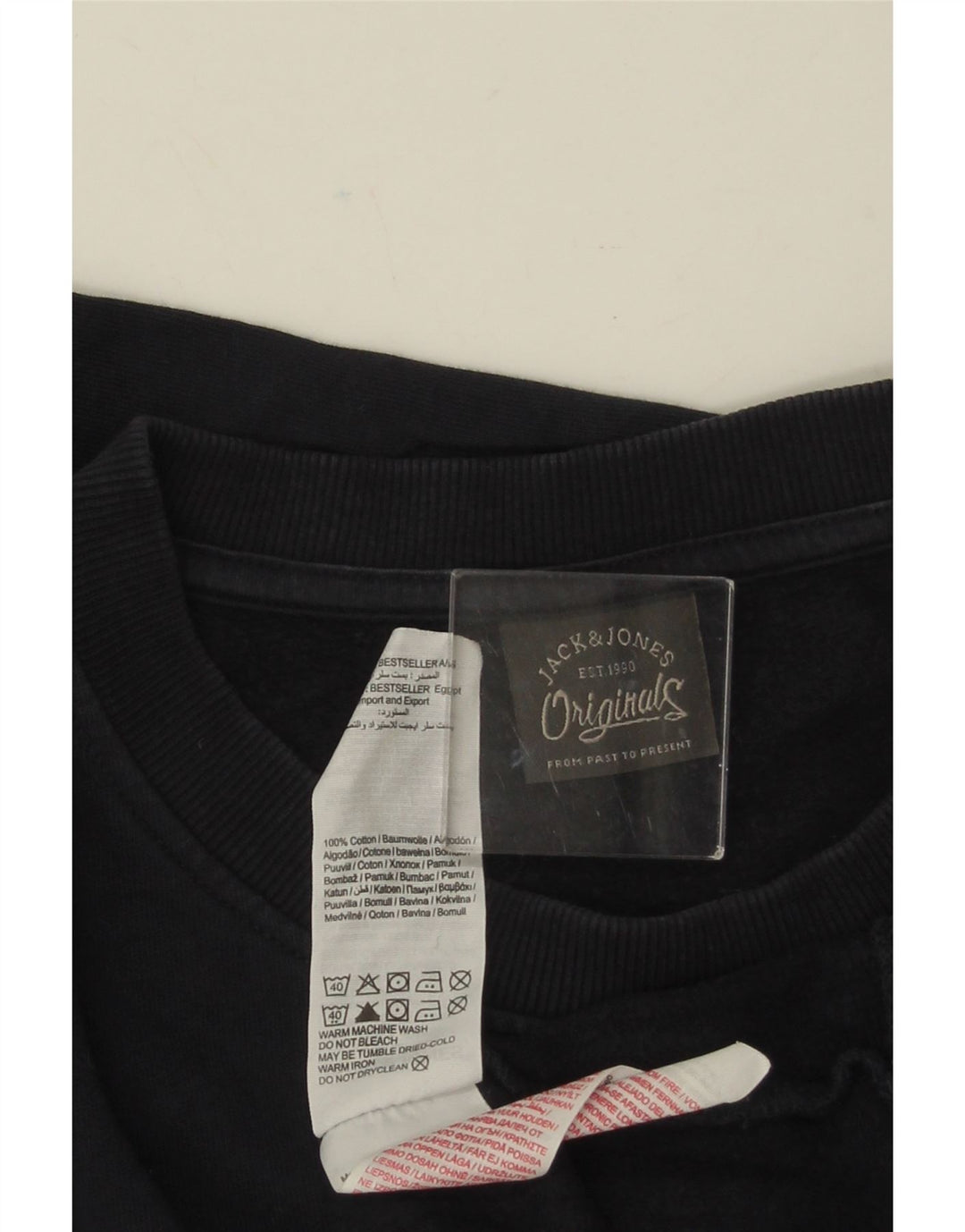 JACK & JONES Hombre Graphic Sudadera Jumper Large Azul Marino Algodón