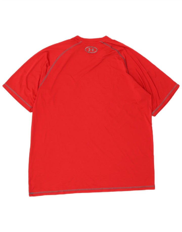 UNDER ARMOUR Camiseta Heat Gear para hombre Top Grande Poliéster rojo