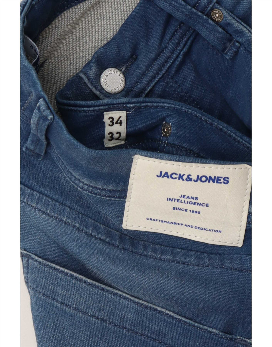 Jack & Jones Vaqueros rectos Tim para hombre W34 L32 Azul