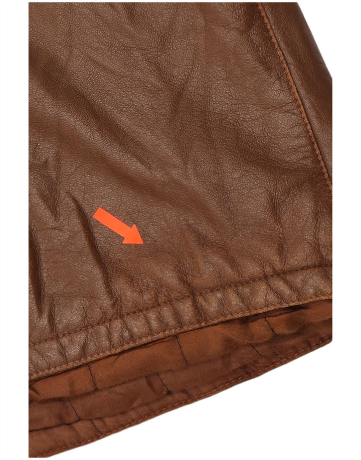 VINTAGE Chaqueta de cuero para hombre IT 52 XL Marrón
