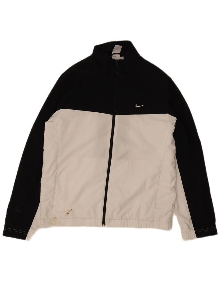Nike - Chaqueta de chándal para hombre, color negro medio, poliéster con bloques de color