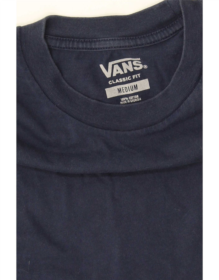 Vans Hombre Classic Fit Camiseta Top Medium Azul Marino Algodón