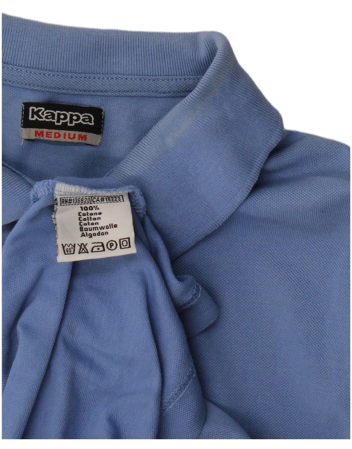 Polo Kappa Hombre Algodón Azul Medio