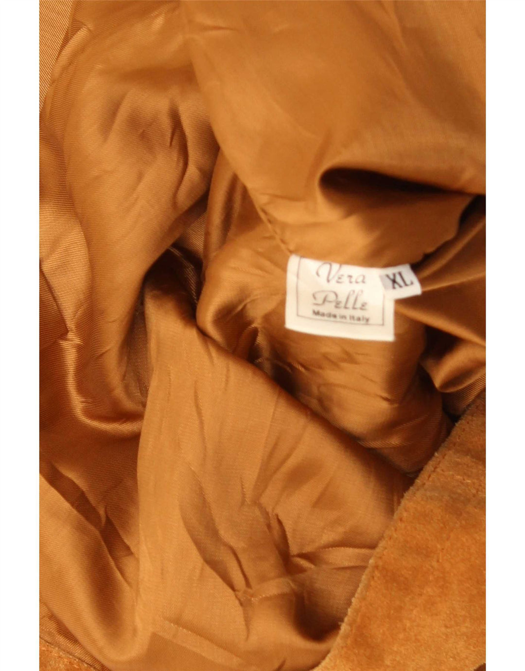 Vintage hombres ante chaqueta Reino Unido 42 XL cuero beige
