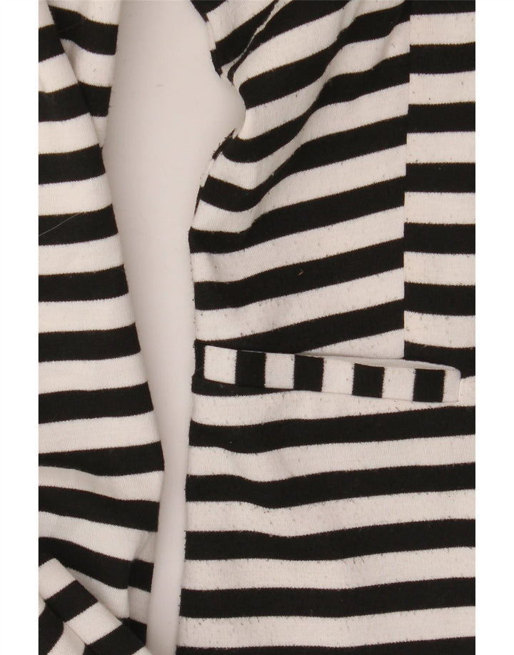 Marks & Spencer Cárdigan para mujer UK 8 Small Poliéster a rayas negras