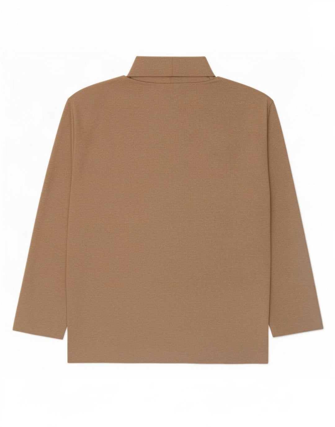 Zara Mujer Top Manga Larga ES 44 Poliéster Beige Medio