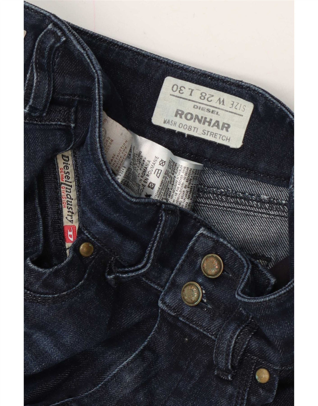 Diesel Mujer Ronhar Bootcut Jeans W28 L30 Algodón Azul Marino