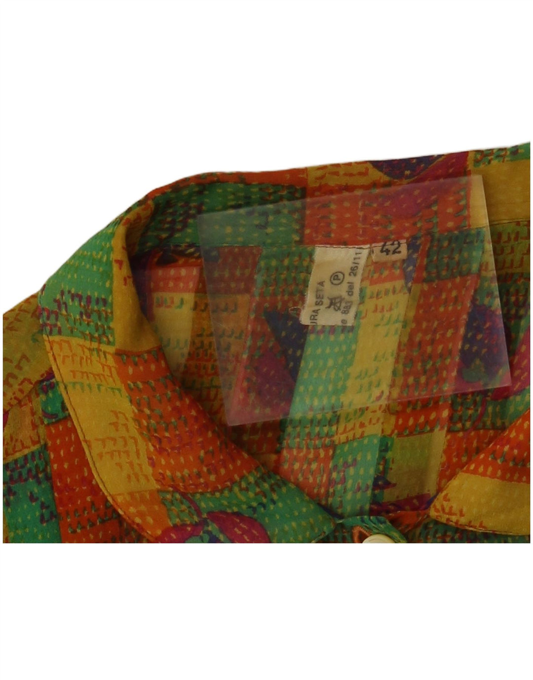 Blusa camisera de mujer VINTAGE IT 42 Patchwork multicolor medio