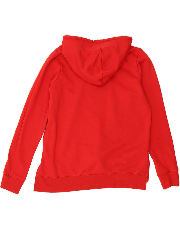 REEBOK Womens Graphic Hoodie Jumper UK 14 Medium Red Vintage Reebok and Second-Hand Reebok from Messina Hembry 