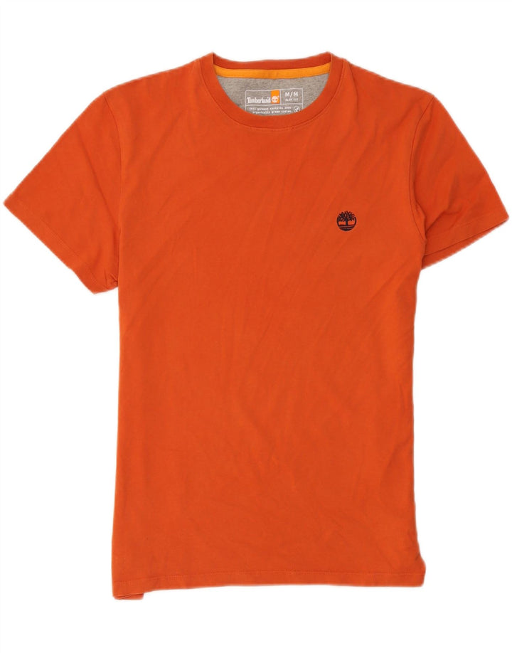 Timberland - Camiseta ajustada para hombre, color naranja medio, algodón
