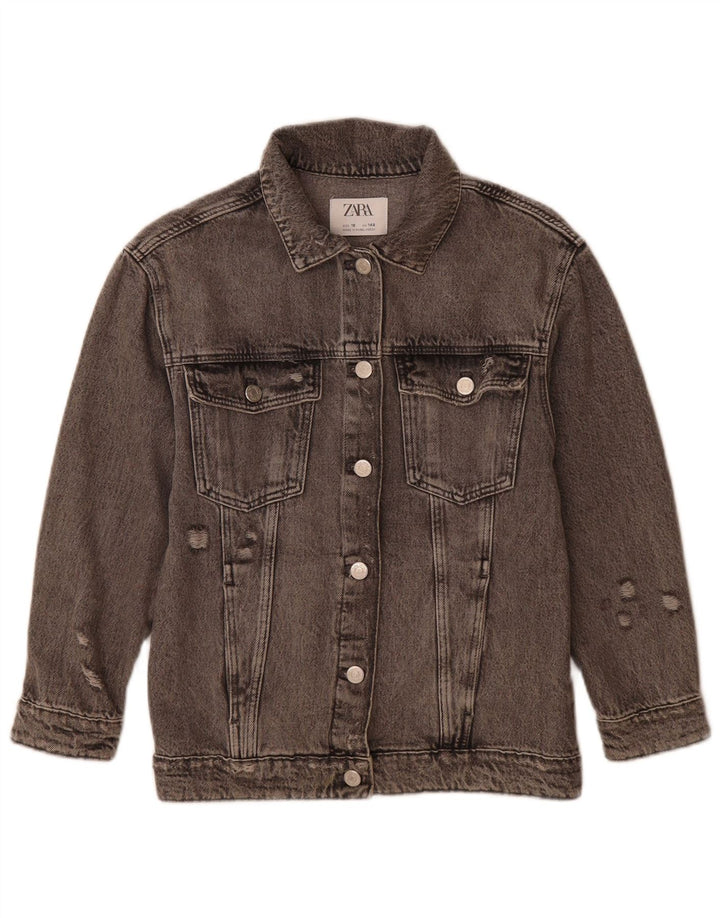 Zara Cazadora Vaquera Niña 9-10 Años Gris