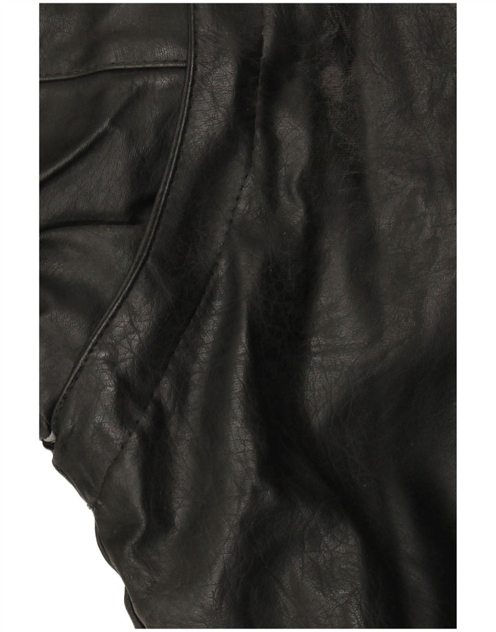 VINTAGE Chaqueta de cuero para hombre Reino Unido 42 XL Negro