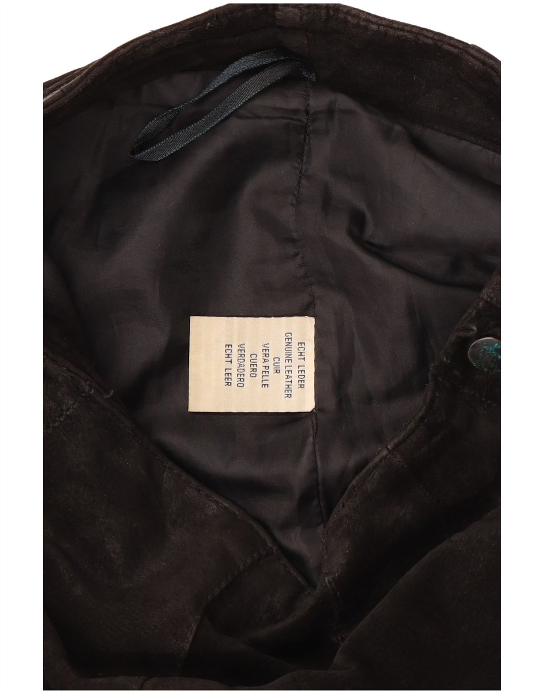 VINTAGE Pantalones de ante con corte de bota para mujer W28 L31 Cuero negro