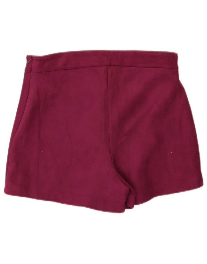 Zara Mujer Shorts Casuales Small W26 Poliéster Rosa