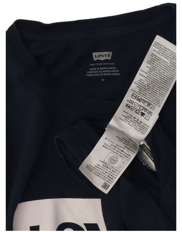 Levi's Hombre Camiseta Gráfica Top Medium Azul Marino Algodón