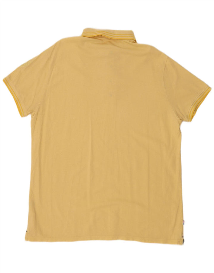 BLAUER Mens Polo Shirt 3XL Yellow Cotton