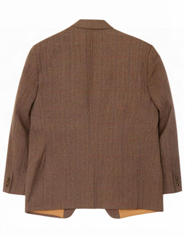 Magee Chaqueta tipo blazer de 2 botones para hombre UK 46 3XL Gris Herringbone Lana nueva