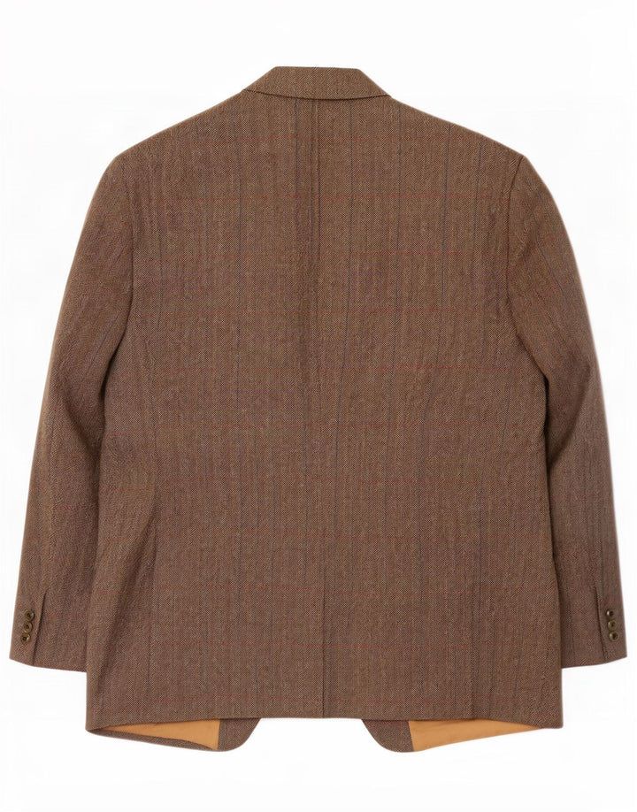 Magee Chaqueta tipo blazer de 2 botones para hombre UK 46 3XL Gris Herringbone Lana nueva