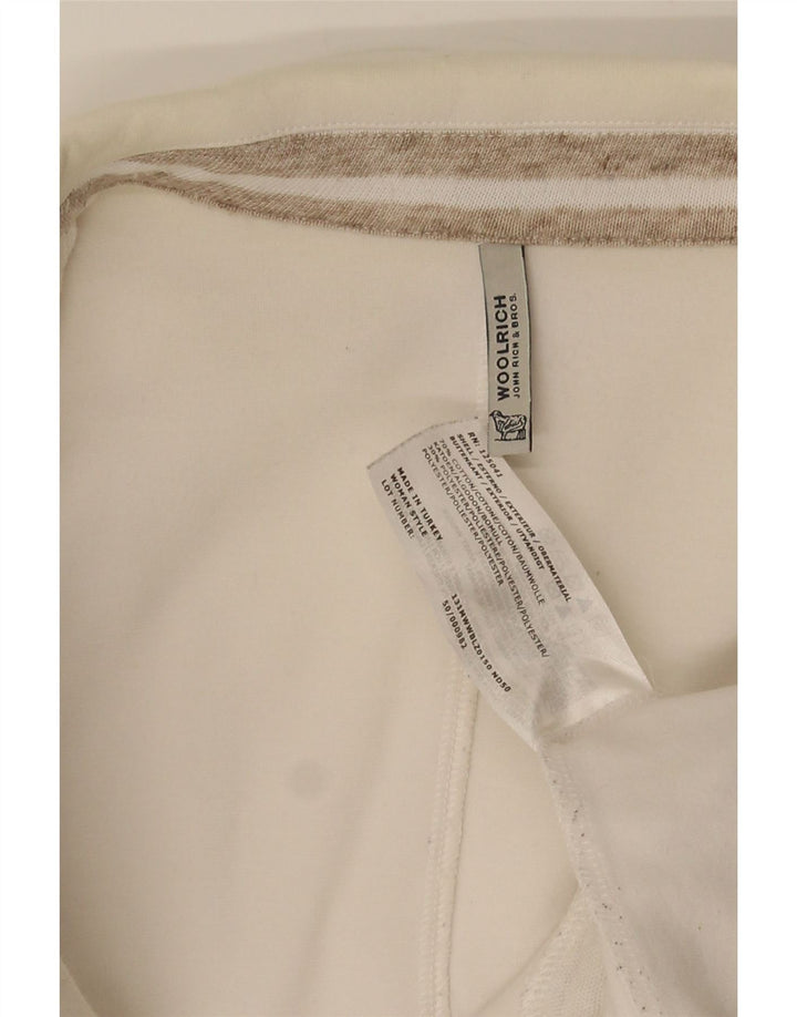 Woolrich Chaqueta tipo blazer de 3 botones para mujer UK 10 Small White Cotton