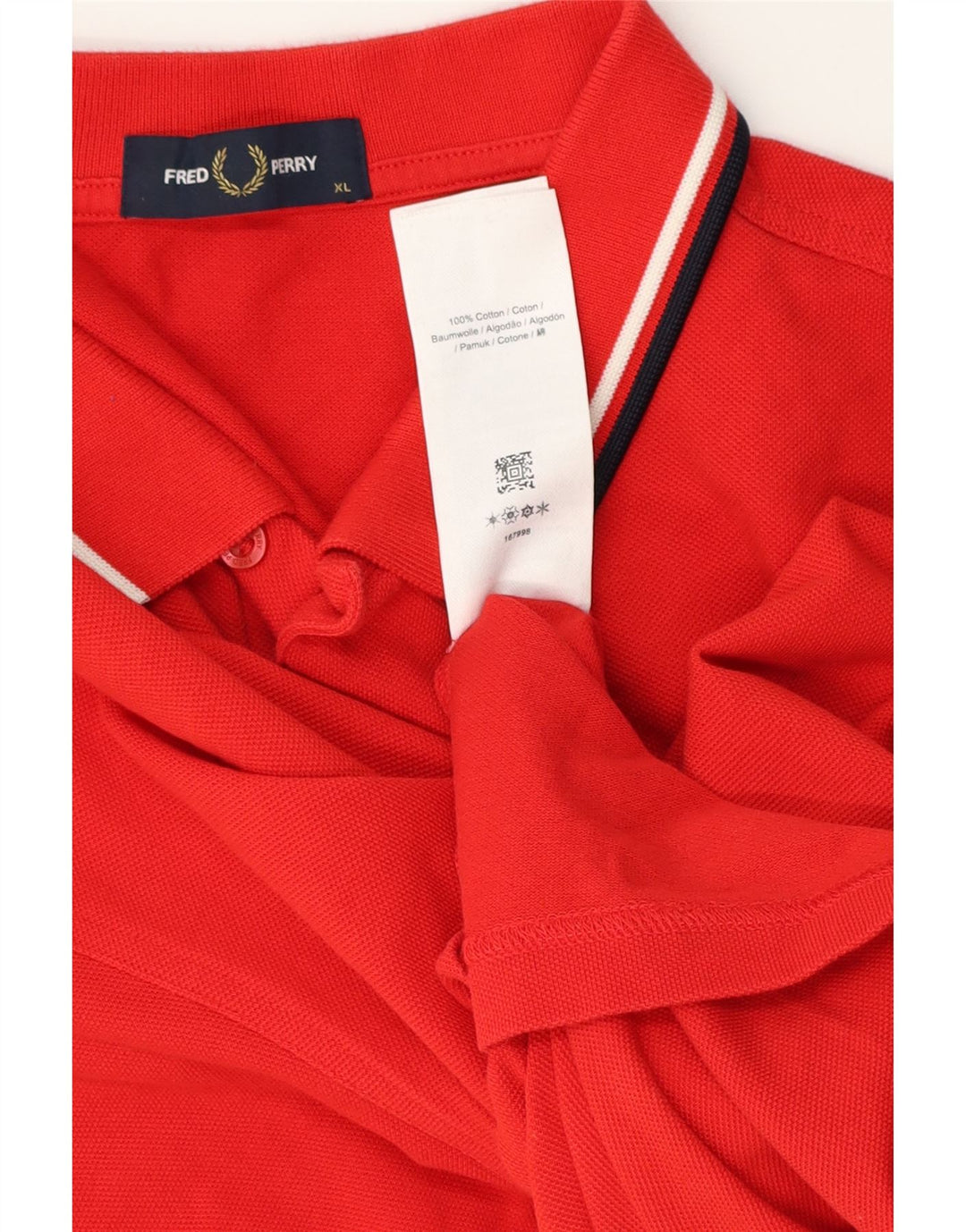 Fred Perry Polo Hombre XL Algodón Rojo