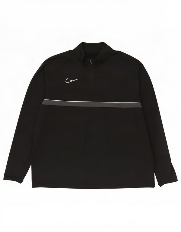 Nike Dri Fit - Chándal con cremallera y cuello para hombre, talla 2XL, color negro
