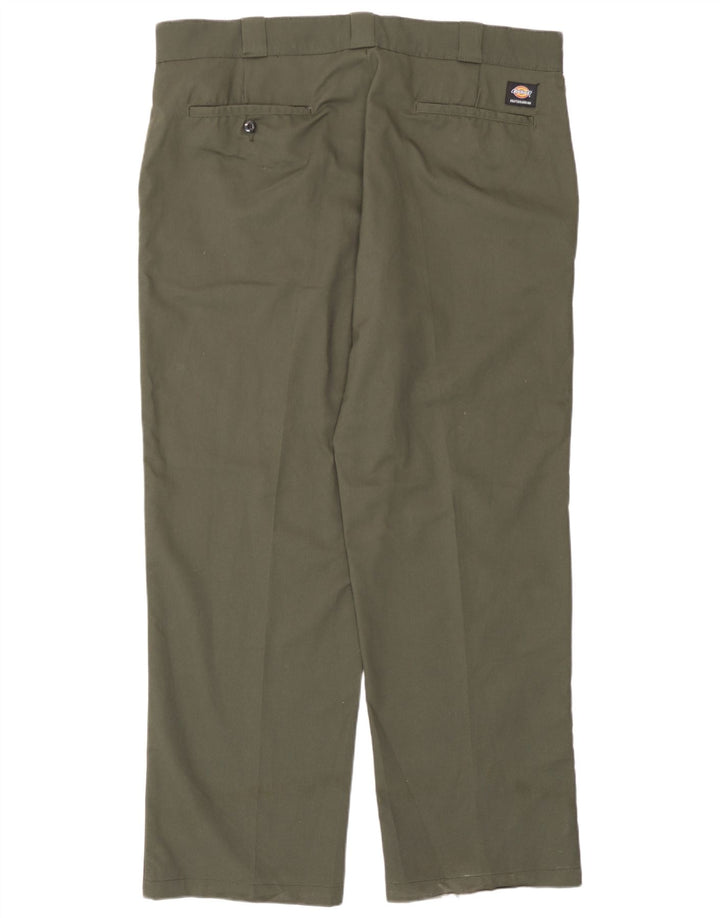 Dickies Pantalón chino recto para hombre W40 L31 Poliéster caqui