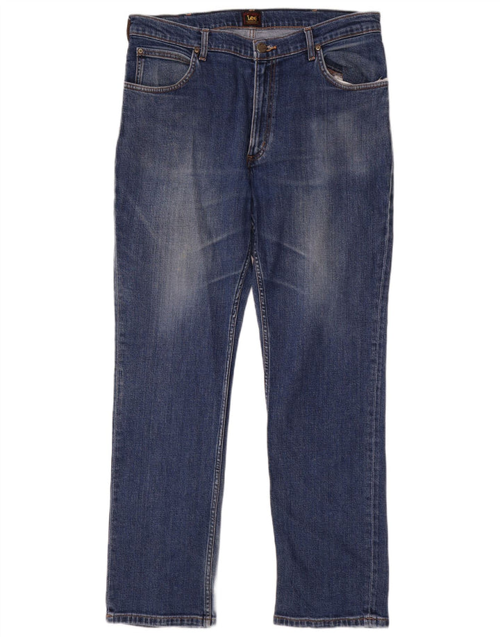 Lee Vaqueros Rectos Brooklyn Para Hombre W36 L32 Algodón Azul