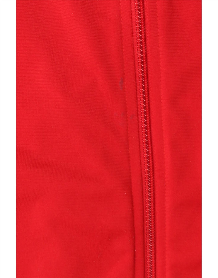 Adidas Hombre Chándal Top Chaqueta Mediano Rojo Poliéster