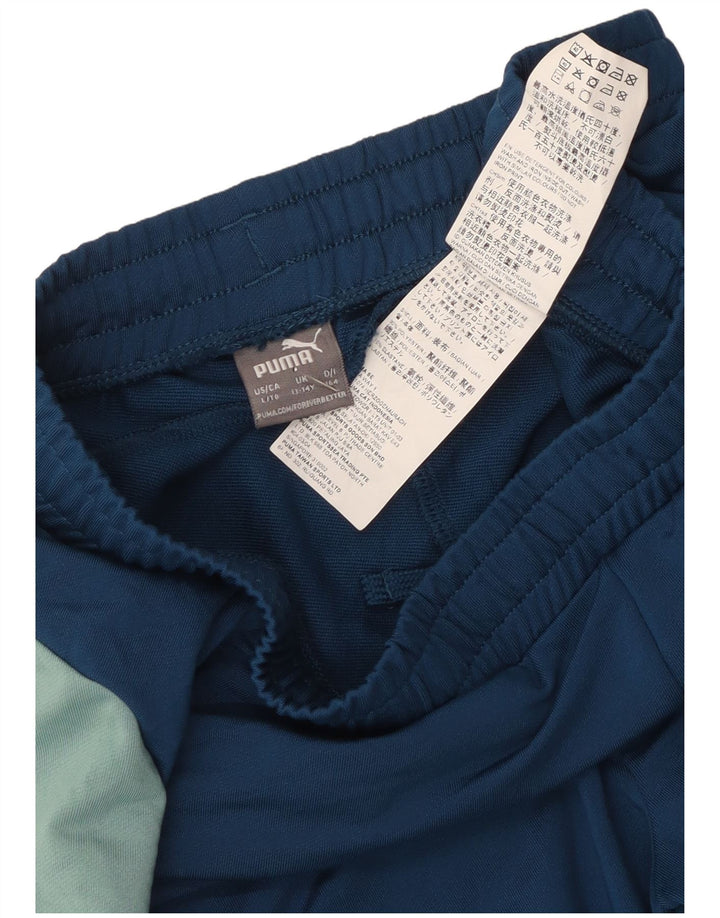 Puma Pantalones de chándal para niño 13-14 años Azul Colorblock Poliéster