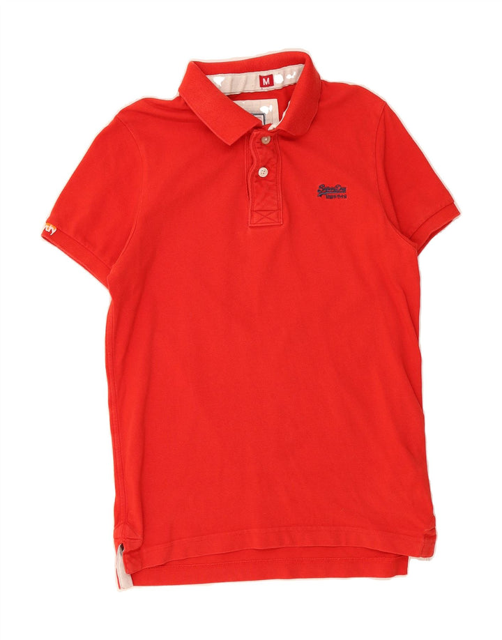 SUPERDRY Mens Polo Shirt Medium Red Cotton Vintage Superdry and Second-Hand Superdry from Messina Hembry 