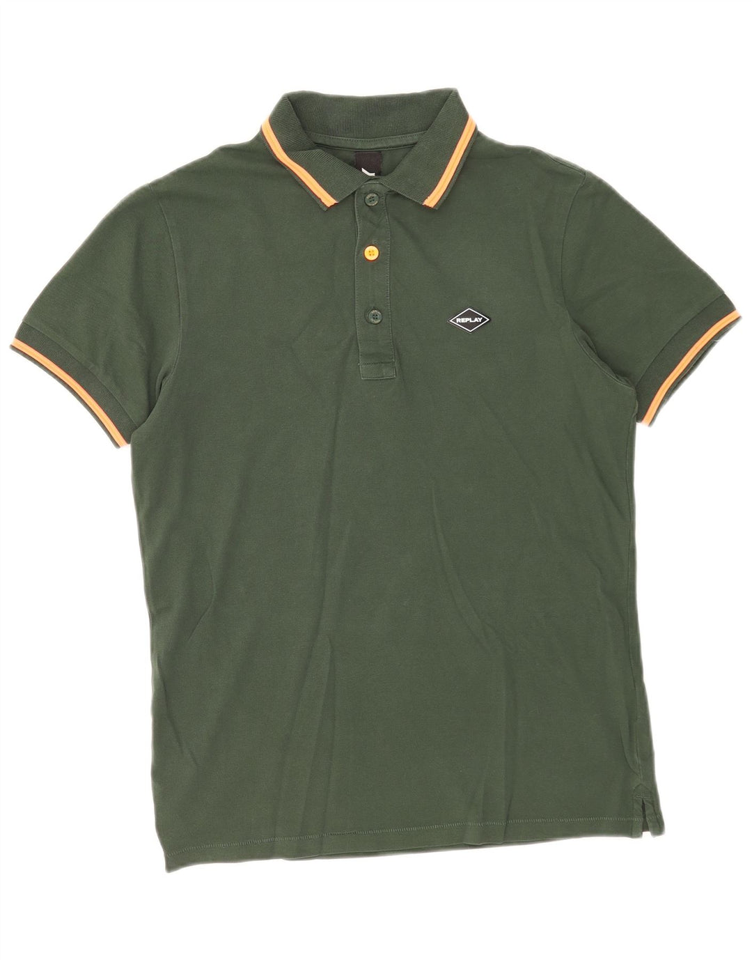 Replay Polo Hombre Pequeño Algodón Verde