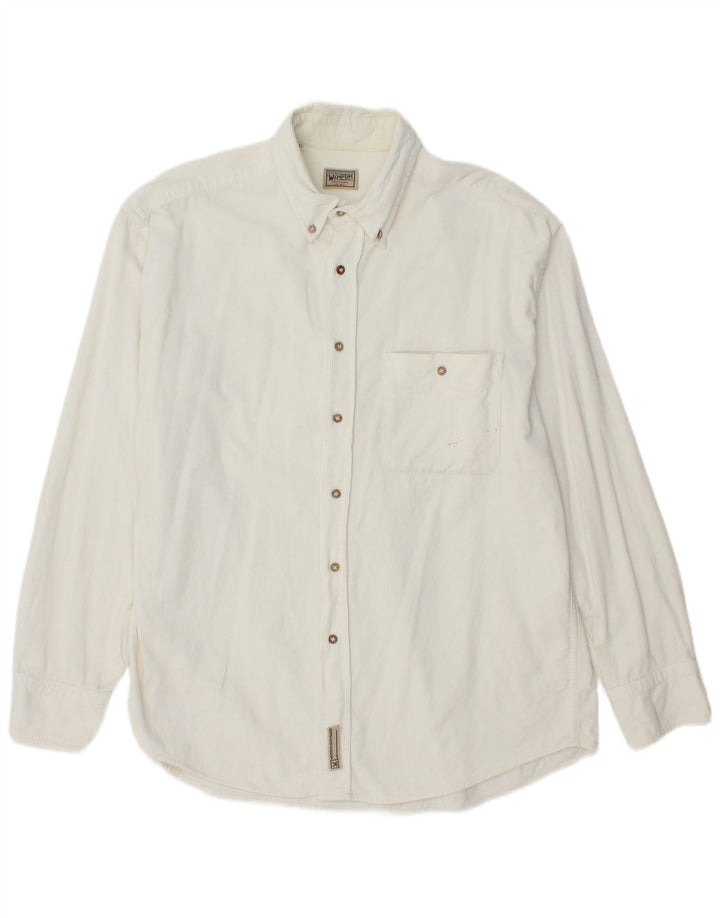 WAMPUM Camisa De Pana Hombre XL Blanco