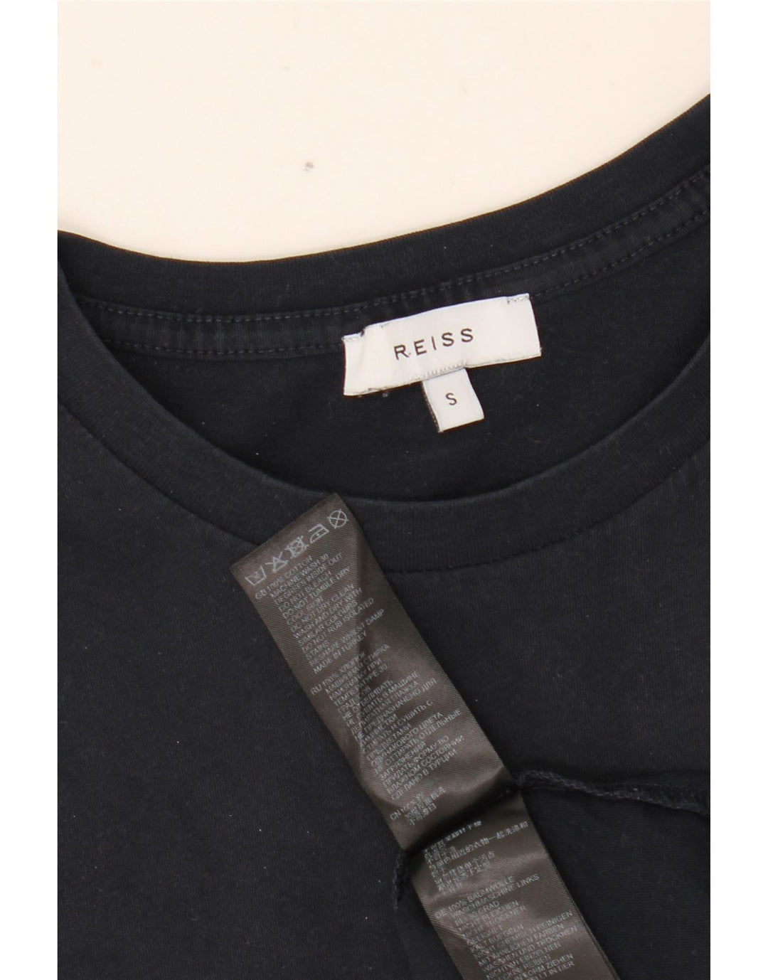 Camiseta Reiss Hombre Top Small Azul Marino Algodón