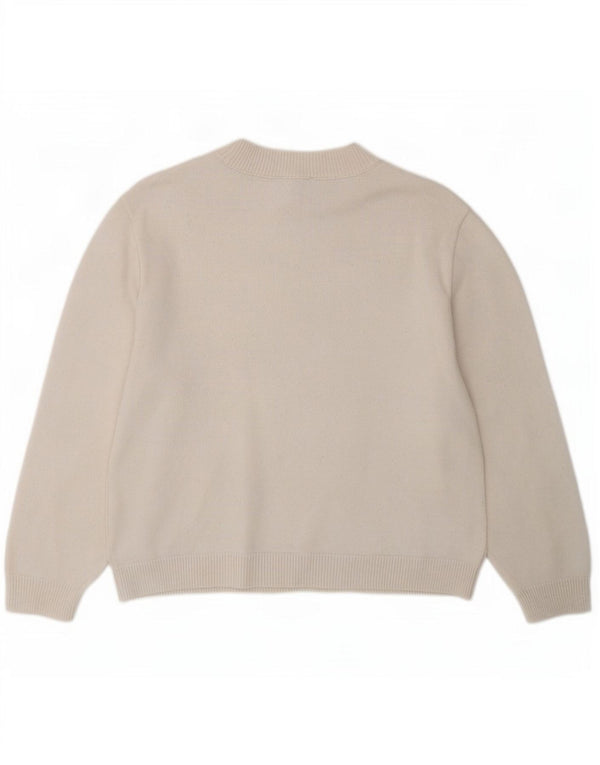 Topshop Jersey de cuello redondo para mujer UK 10 Small White Viscosa