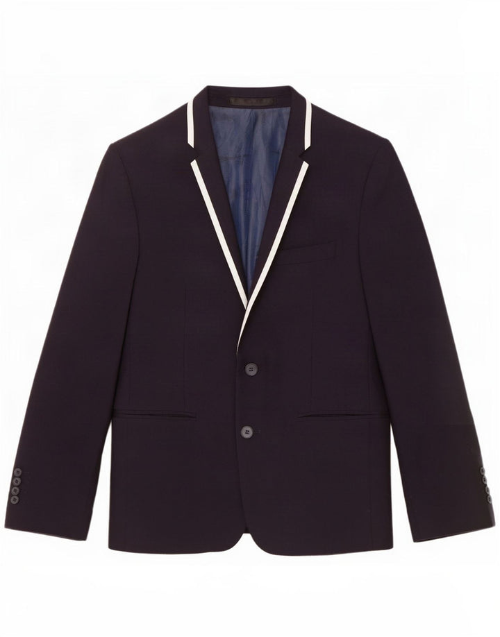 Marks & Spencer Chaqueta tipo blazer corta de 2 botones para hombre UK 38 Medium Azul marino